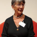 Marie-Paule Huet lors d’une table ronde sur l’édition africaine à la Foire du livre de Francfort
